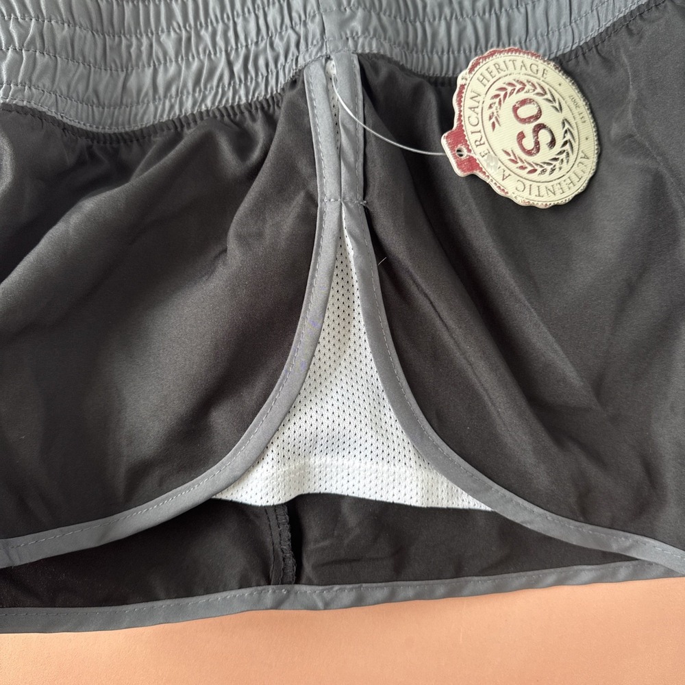 Authentic American Heritage Women's Size M SO Shortie Running‎ Shorts Black/Gray - Picture 10 of 11